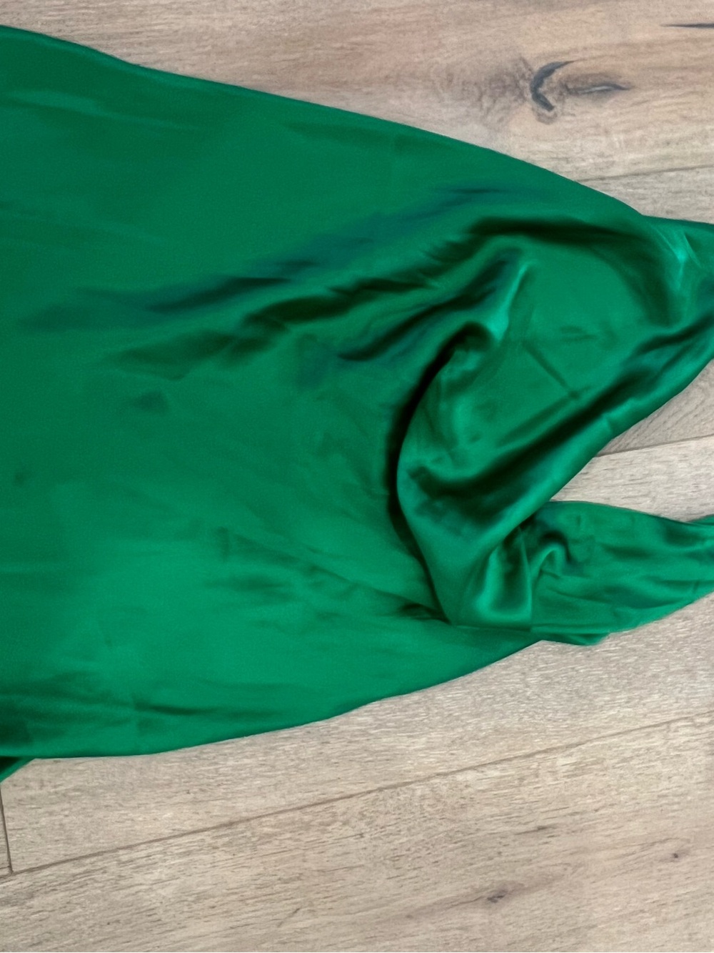 Palm Green Satin Top - M